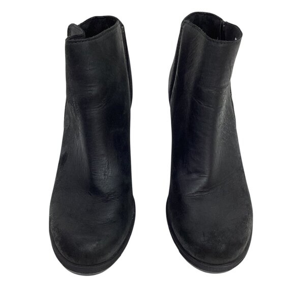 Sorel Joan Of Arctic Wedge ll Zip Womens 9.5 Nubuck Leather Ankle Boots Black - Picture 2 of 11